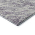 8' Purple And Ivory Abstract Washable Round Rug With UV Protection