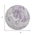 8' Purple And Ivory Abstract Washable Round Rug With UV Protection