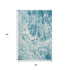 5' X 8' Teal And Ivory Abstract Washable Area Rug With UV Protection
