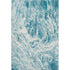 5' X 8' Teal And Ivory Abstract Washable Area Rug With UV Protection