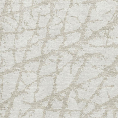 5' X 8' Ivory And Beige Abstract Washable Area Rug With UV Protection