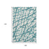 9' X 12' Teal And Ivory Abstract Washable Area Rug With UV Protection