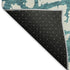 9' X 12' Teal And Ivory Abstract Washable Area Rug With UV Protection
