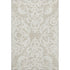 8' X 10' Beige And Ivory Damask Washable Area Rug With UV Protection
