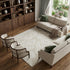 8' X 10' Beige And Ivory Damask Washable Area Rug With UV Protection