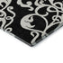 5' X 8' Black And Ivory Damask Washable Area Rug With UV Protection