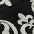 5' X 8' Black And Ivory Damask Washable Area Rug With UV Protection