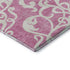 5' X 8' Blush And Ivory Damask Washable Area Rug With UV Protection