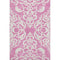 8' X 10' Blush And Ivory Damask Washable Area Rug With UV Protection