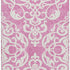 8' X 10' Blush And Ivory Damask Washable Area Rug With UV Protection