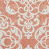 5' X 8' Coral And Ivory Damask Washable Area Rug With UV Protection