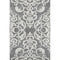 5' X 8' Gray And Ivory Damask Washable Area Rug With UV Protection
