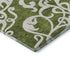 5' X 8' Green And Ivory Damask Washable Area Rug With UV Protection