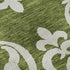 5' X 8' Green And Ivory Damask Washable Area Rug With UV Protection