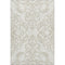 5' X 8' Ivory And Beige Damask Washable Area Rug With UV Protection