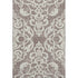8' X 10' Taupe And Ivory Damask Washable Area Rug With UV Protection