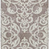 8' X 10' Taupe And Ivory Damask Washable Area Rug With UV Protection