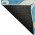 9' X 12' Turquoise And Ivory Damask Washable Area Rug With UV Protection