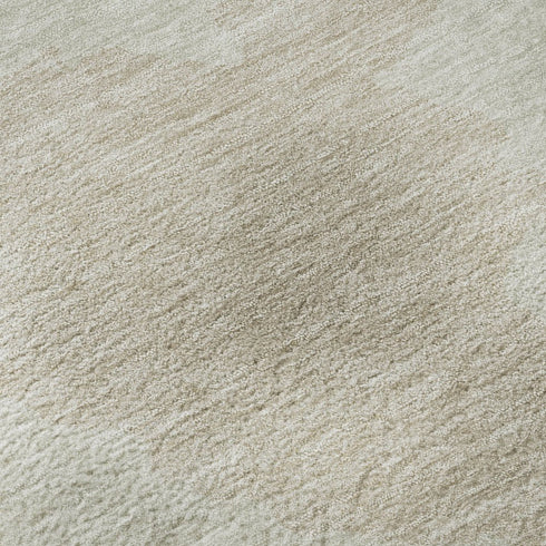 8' X 10' Beige And Ivory Abstract Washable Area Rug With UV Protection