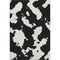 5' X 8' Black And Ivory Abstract Washable Area Rug With UV Protection