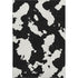 9' X 12' Black And Ivory Abstract Washable Area Rug With UV Protection