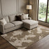 8' X 10' Brown And Beige Abstract Washable Area Rug With UV Protection