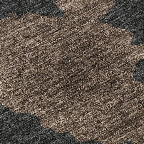 8' X 10' Chocolate And Brown Abstract Washable Area Rug With UV Protection
