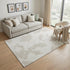 5' X 8' Ivory And Beige Abstract Washable Area Rug With UV Protection