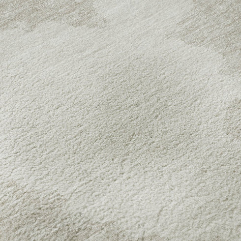 5' X 8' Ivory And Beige Abstract Washable Area Rug With UV Protection