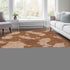 9' X 12' Terra Cotta And Beige Abstract Washable Area Rug With UV Protection