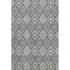 8' X 10' Gray Navy Blue And Beige Ogee Washable Area Rug With UV Protection
