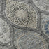 8' X 10' Gray Navy Blue And Beige Ogee Washable Area Rug With UV Protection