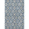 5' X 8' Navy Blue Ivory And Taupe Ogee Washable Area Rug With UV Protection