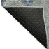8' X 10' Navy Blue Ivory And Taupe Ogee Washable Area Rug With UV Protection