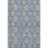 8' X 10' Navy Blue Ivory And Taupe Ogee Washable Area Rug With UV Protection