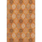 5' X 8' Orange Ivory And Gray Ogee Washable Area Rug With UV Protection