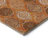 5' X 8' Orange Ivory And Gray Ogee Washable Area Rug With UV Protection