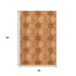 5' X 8' Orange Ivory And Gray Ogee Washable Area Rug With UV Protection