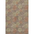 5' X 8' Brown Artichoke Green And Taupe Abstract Washable Area Rug With UV Protection