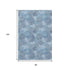 8' X 10' Denim Blue And Sky Blue Abstract Washable Area Rug With UV Protection