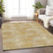 9' X 12' Gold And Beige Abstract Washable Area Rug With UV Protection