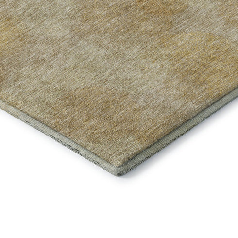 9' X 12' Gold And Beige Abstract Washable Area Rug With UV Protection