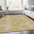 9' X 12' Gold And Beige Abstract Washable Area Rug With UV Protection