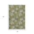 5' X 8' Green And Ivory Abstract Washable Area Rug With UV Protection