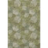 5' X 8' Green And Ivory Abstract Washable Area Rug With UV Protection
