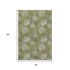 8' X 10' Green And Ivory Abstract Washable Area Rug With UV Protection