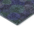8' Purple And Green Abstract Washable Round Rug With UV Protection