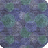 8' Purple And Green Abstract Washable Round Rug With UV Protection