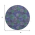 8' Purple And Green Abstract Washable Round Rug With UV Protection