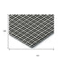 9' X 12' Black And Ivory Geometric Washable Area Rug With UV Protection